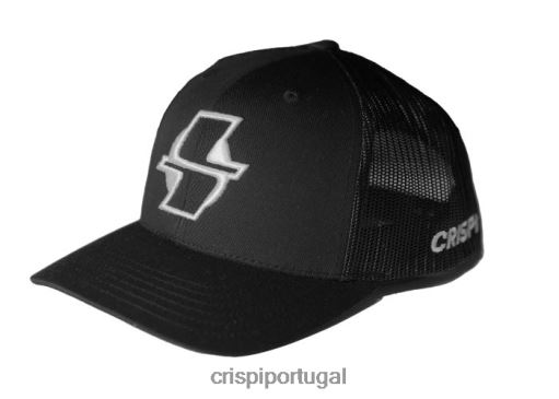 vestuário logotipo preto/branco Crispi chapéu preto VJ48B38