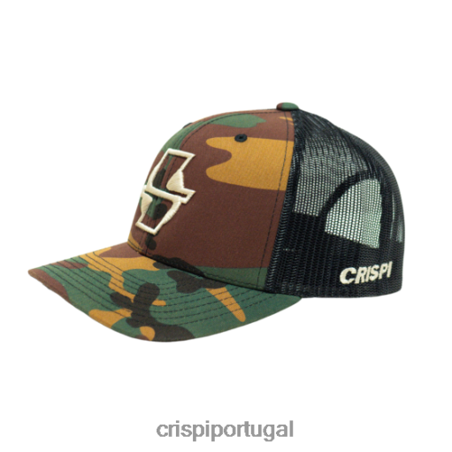 vestuário multicâmera escura branca Crispi chapéu snapback yupoong VJ48B43