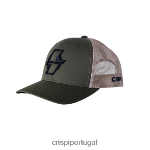 vestuário musgo/preto cáqui Crispi chapéu snap-back yupoong VJ48B46