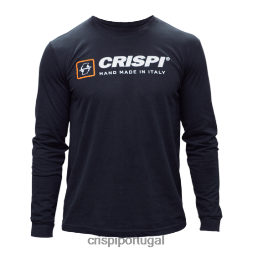 vestuário preto Crispi comprar camisa manga longa VJ48B40
